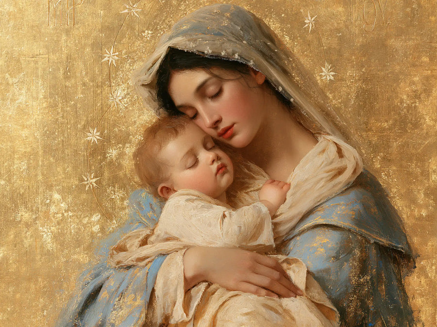 Virgin Mary and Child Jesus - Sacred Gold · Landscape n° 5