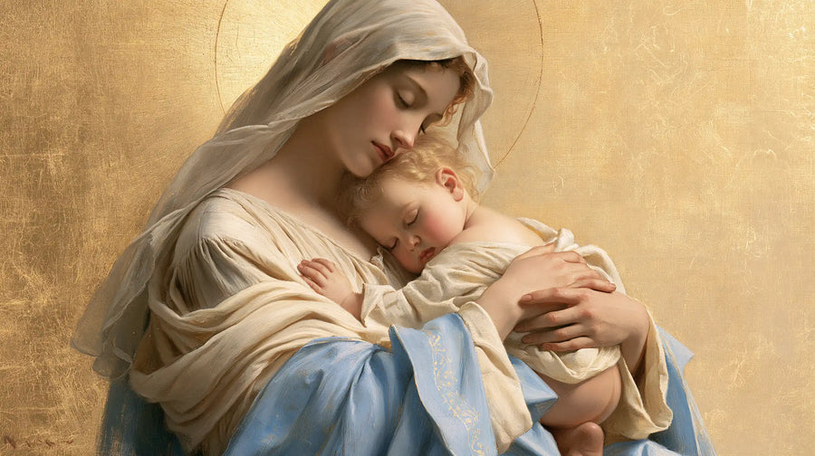 Virgin Mary and Child Jesus - Sacred Gold · Landscape n° 9