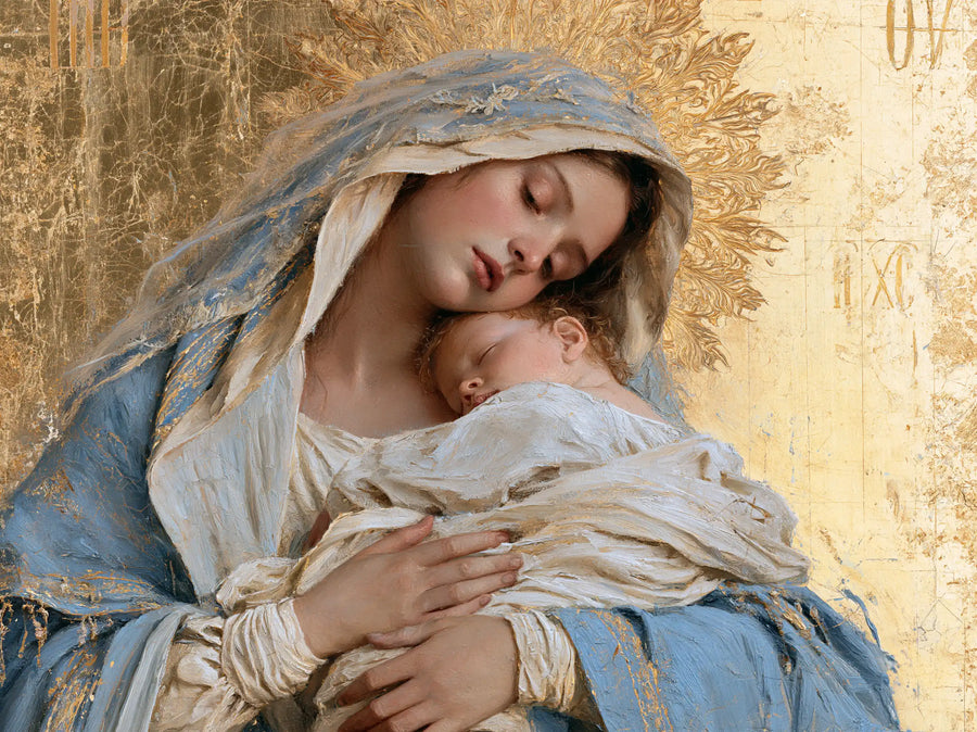 Virgin Mary and Child Jesus - Sacred Gold · Landscape n° 10