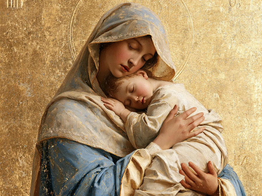 Virgin Mary and Child Jesus - Sacred Gold · Landscape n° 12