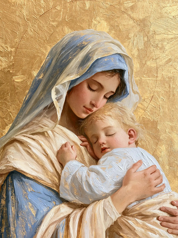 Virgin Mary and Child Jesus - Sacred Gold · Portrait n° 18
