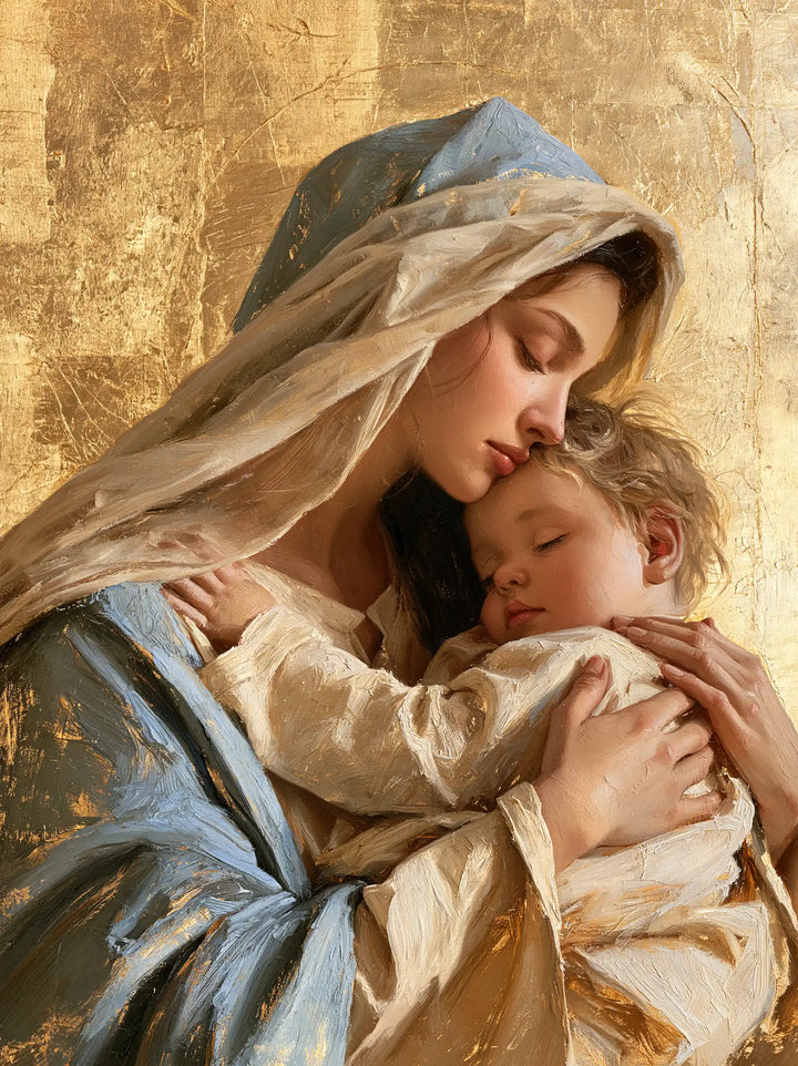 Virgin Mary and Child Jesus - Sacred Gold · Portrait n° 26