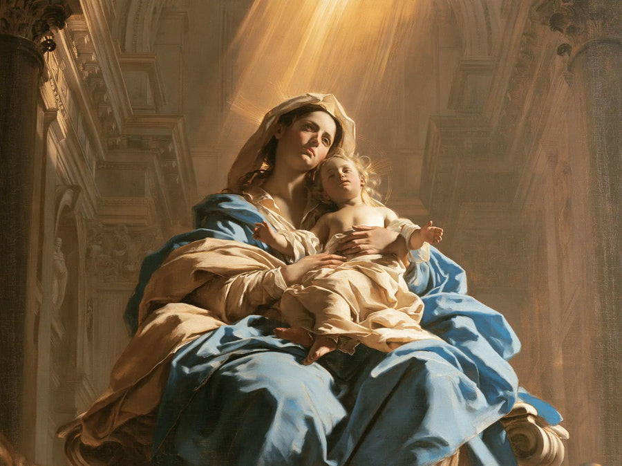 Virgin Mary and Child Jesus - Sacred Monumental View · Landscape n° 3
