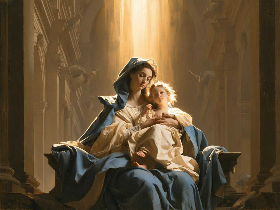 Virgin Mary and Child Jesus - Sacred Monumental View · Landscape n° 7