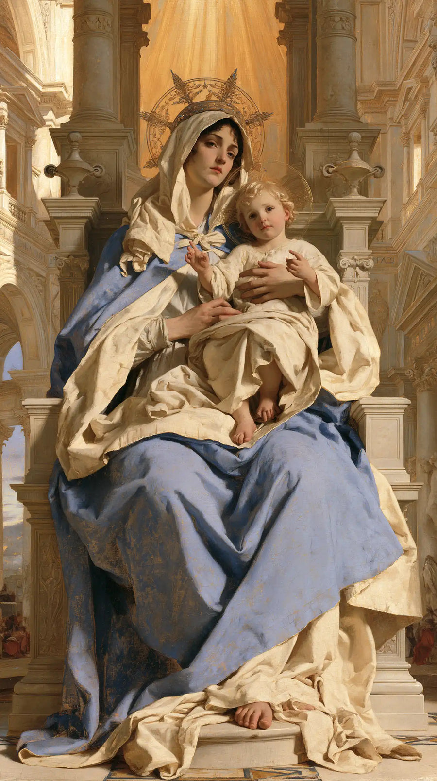 Virgin Mary and Child Jesus - Sacred Monumental View · Portrait n° 3