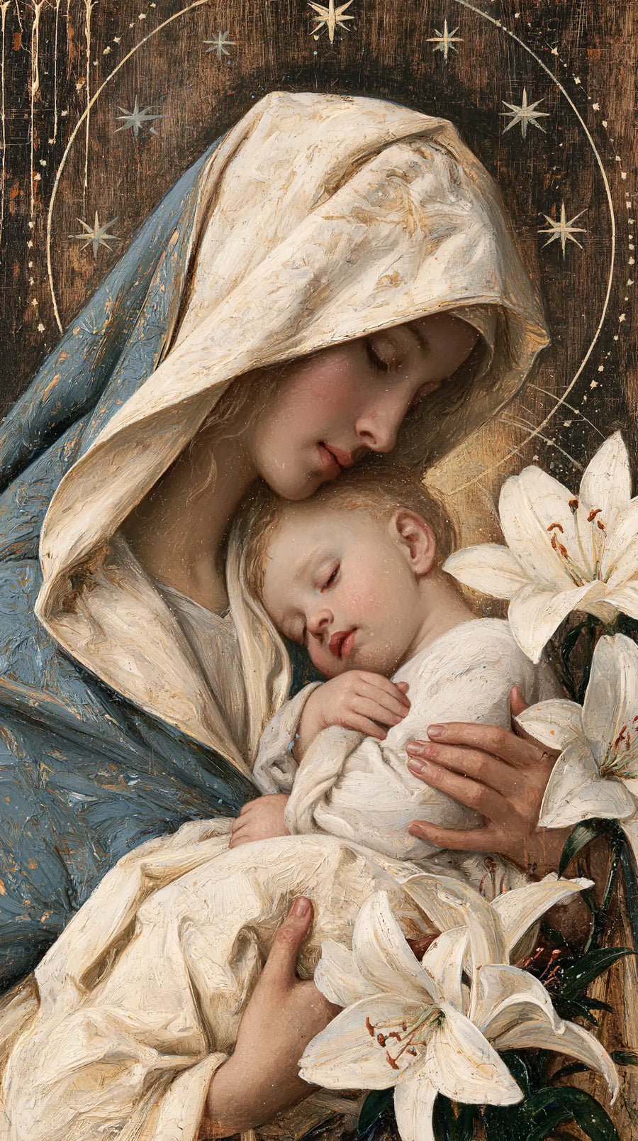 Virgin Mary and Child Jesus - Symbolist · Portrait n° 2