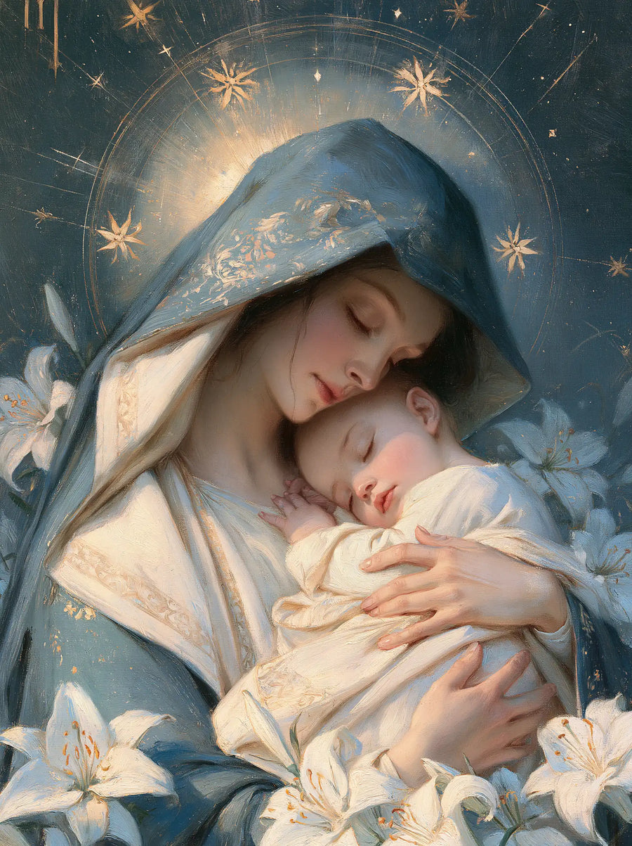 Virgin Mary and Child Jesus - Symbolist · Portrait n° 19