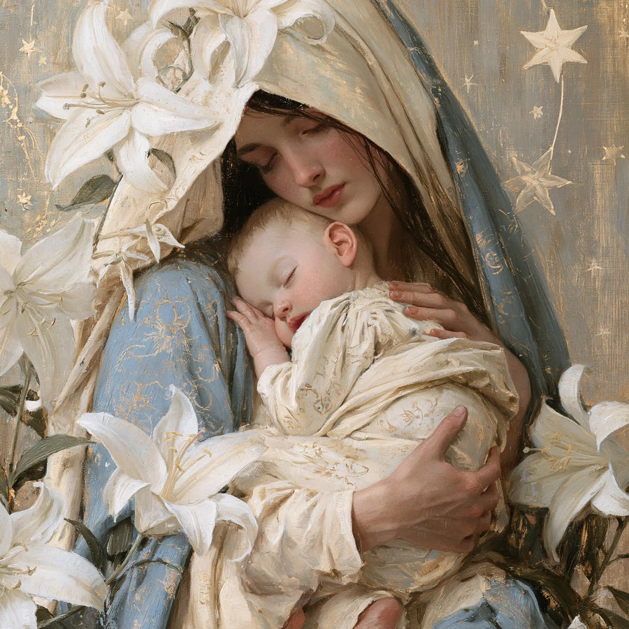 Virgin Mary and Child Jesus - Symbolist · Square n° 1