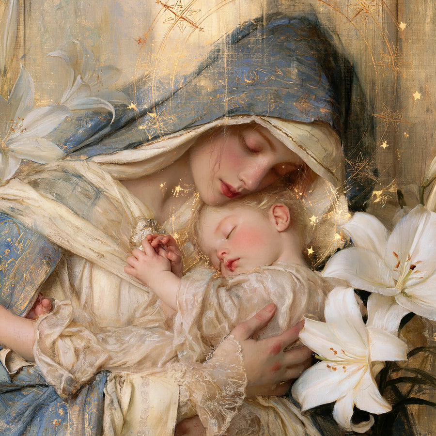 Virgin Mary and Child Jesus - Symbolist · Square n° 7