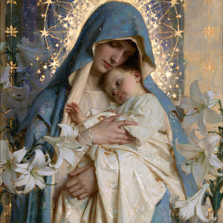 Virgin Mary and Child Jesus - Symbolist · Square n° 8