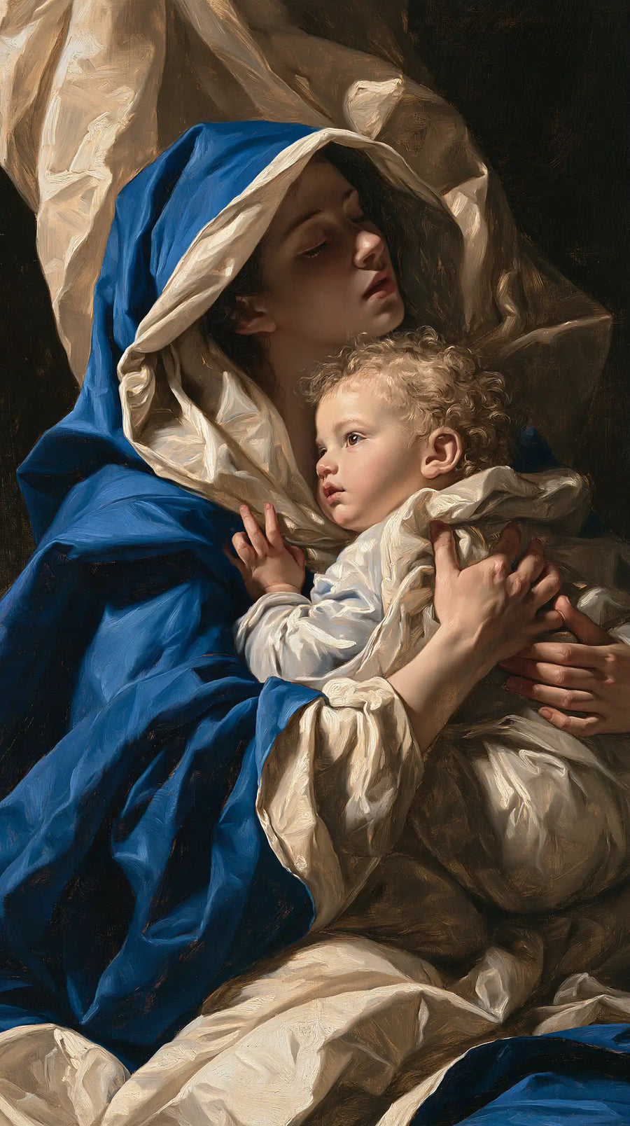 Virgin Mary and Child Jesus - Theatrical Baroque · Portrait n° 2