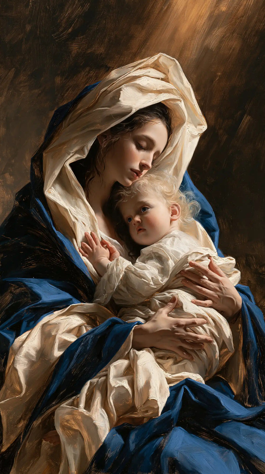 Virgin Mary and Child Jesus - Theatrical Baroque · Portrait n° 3