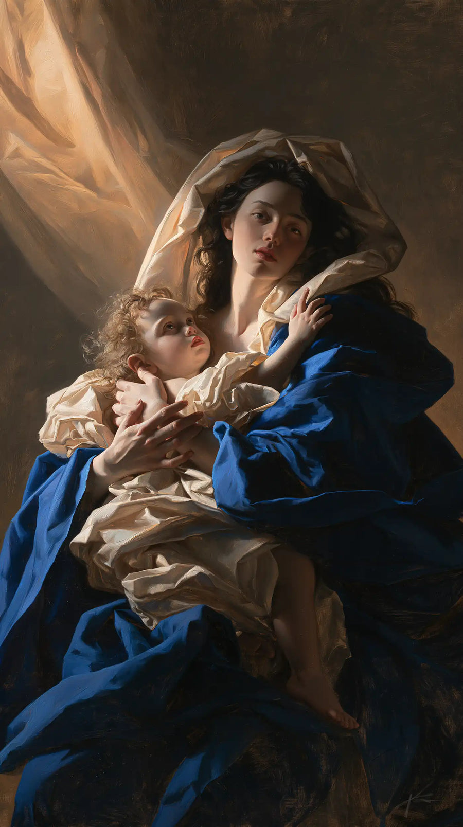 Virgin Mary and Child Jesus - Theatrical Baroque · Portrait n° 4