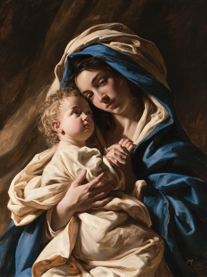 Virgin Mary and Child Jesus - Theatrical Baroque · Portrait n° 18