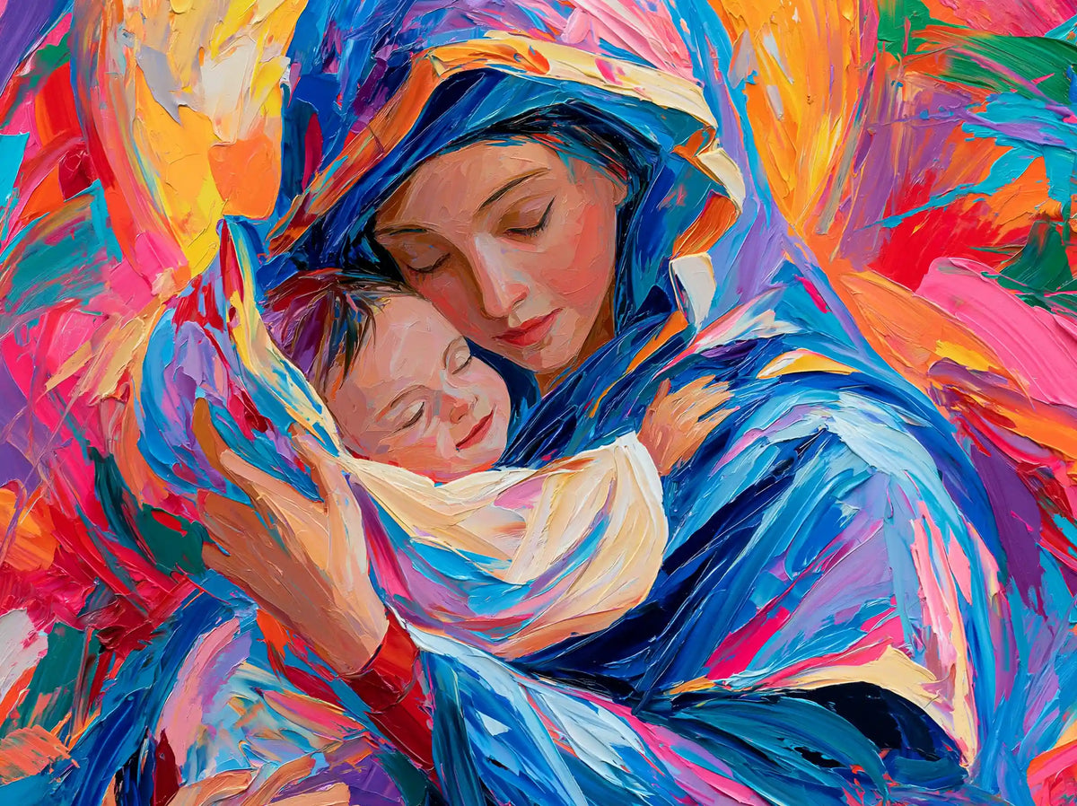 The Virgin and Child — Rose and Azure Lullaby