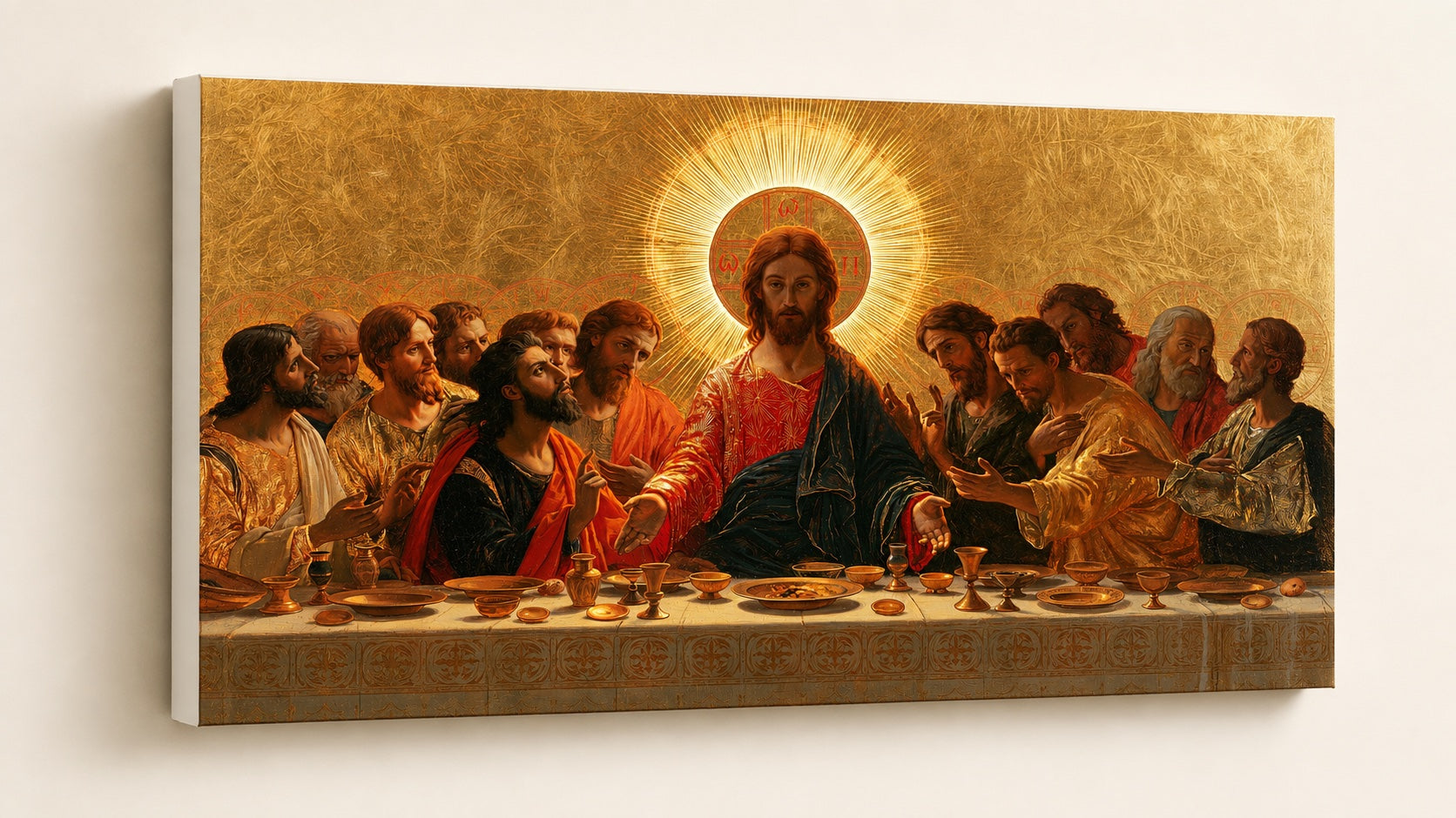 Last Supper แบบเดียวกันพิมพ์บนผืนผ้าใบยืด 38 มม