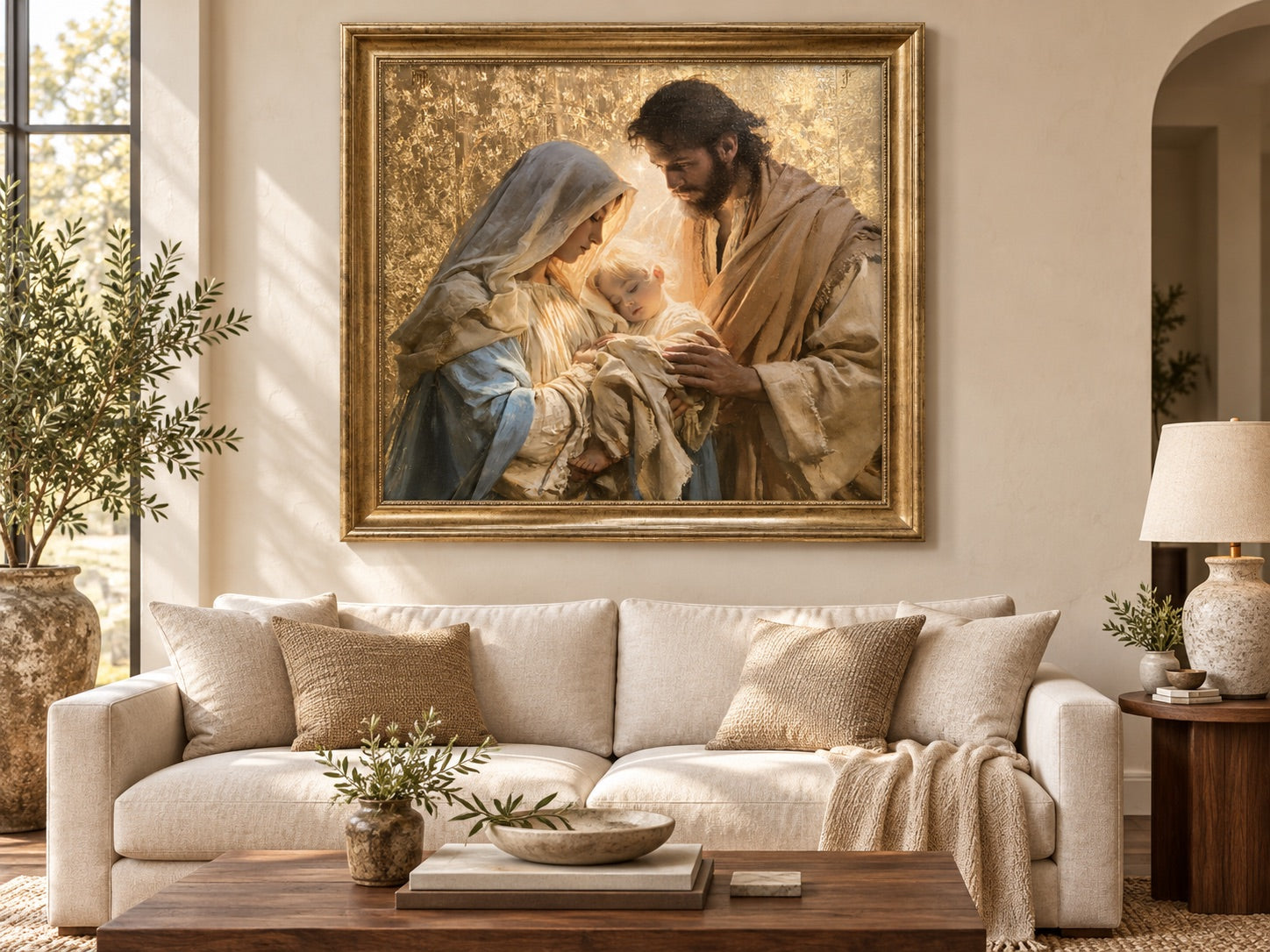 The Holy Family in the living room