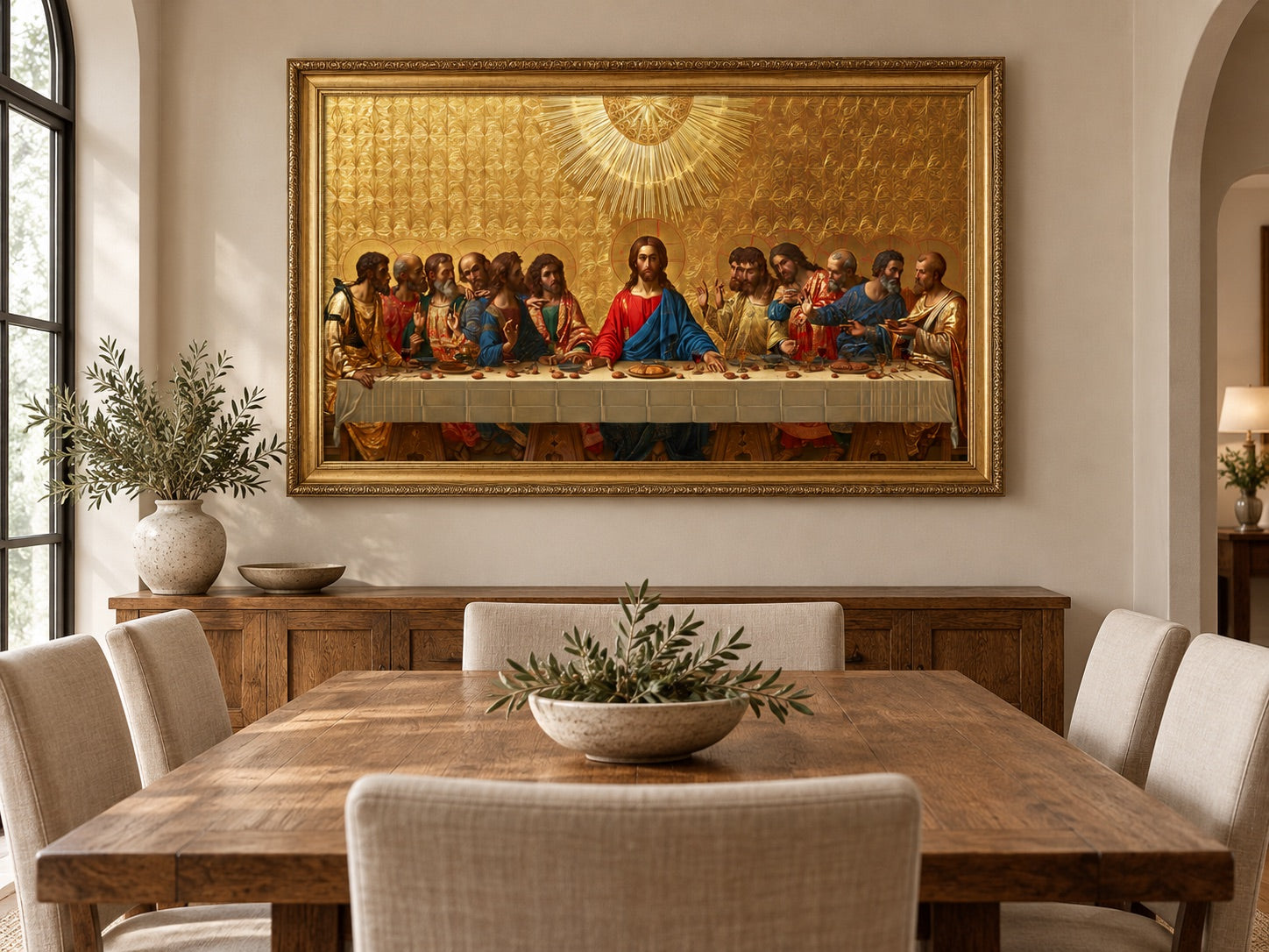 The Last Supper in the dining room